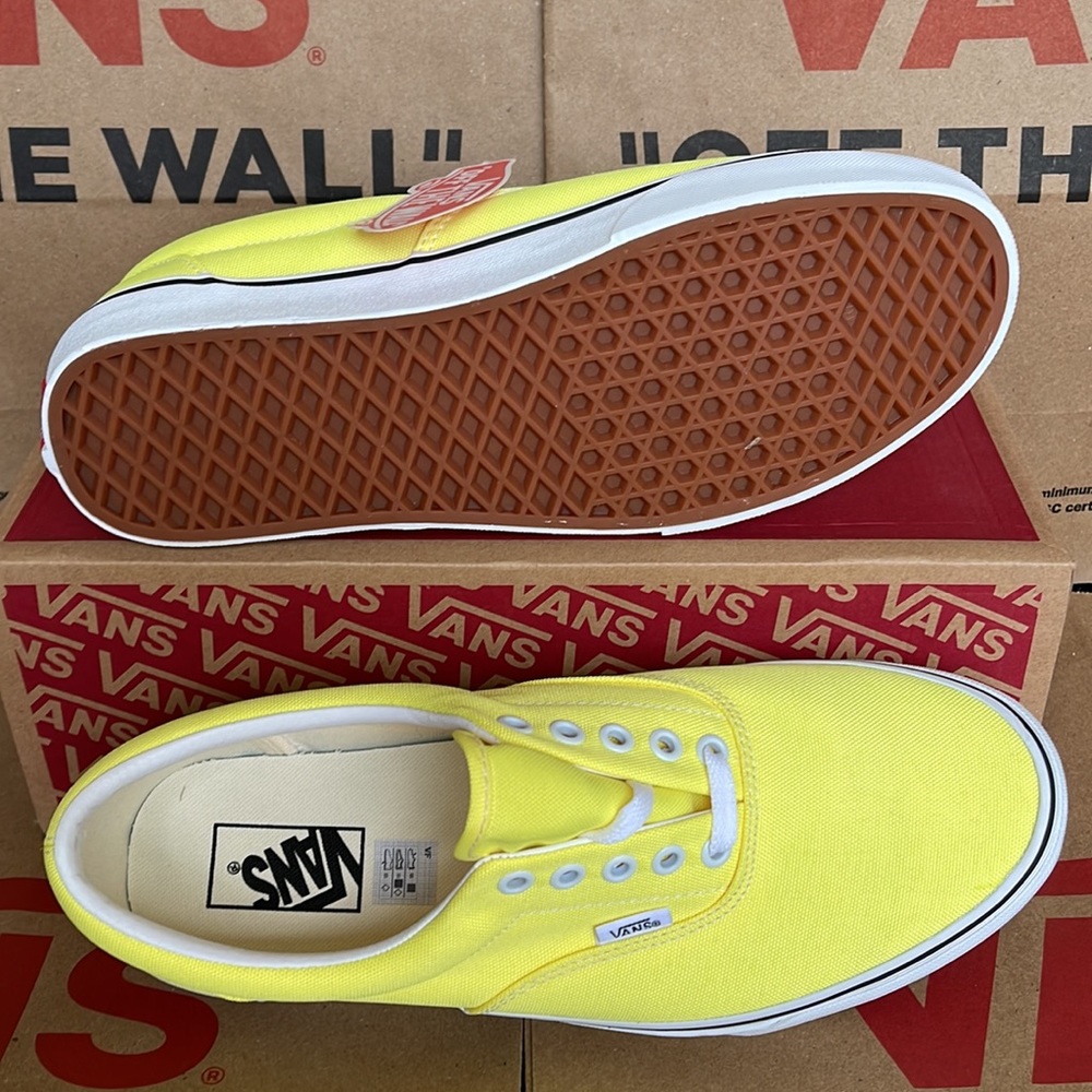 Vans Era Neon Lemon Tonic/True White sneakers Men’s - Picture 4 of 16